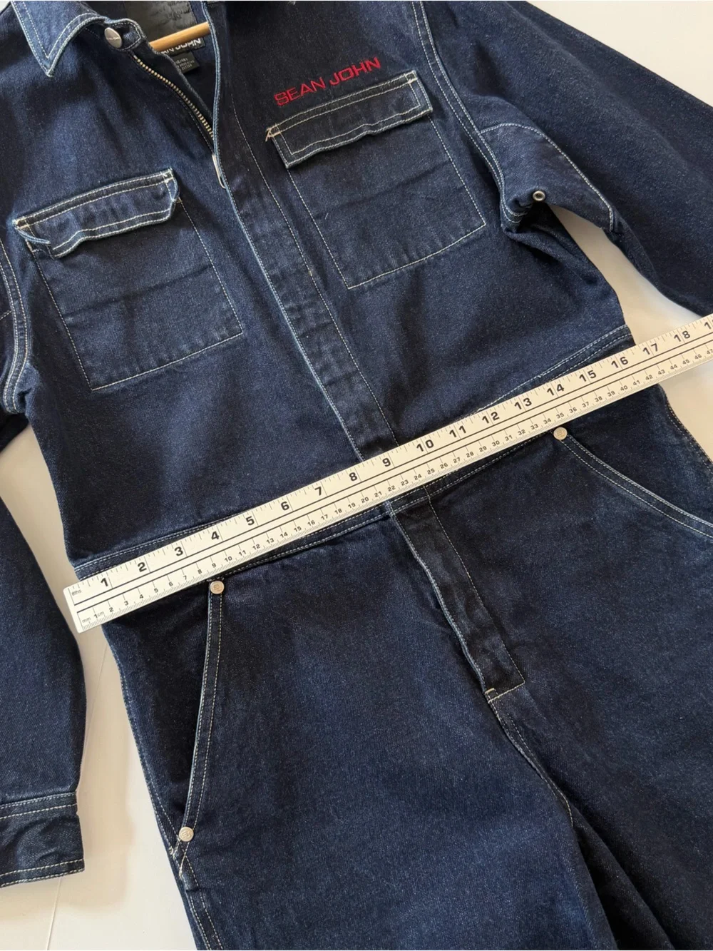 Sean John VTG Y2K Coveralls Denim Jumpsuit Kids Large 16 18 Mens XS Womens Small